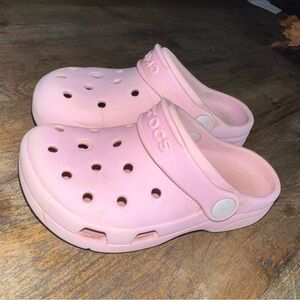 Toddler Girls Pink Crocs Slip On Comfortable Kids Shoes size 10